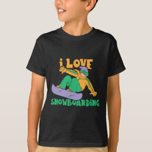 Camiseta Amo a Snowboarding Lover Snowboard Snowboard