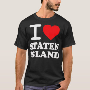 Camiseta Amo a Staten Island Red Heart Meme Funny Pullover