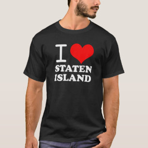 Camiseta Amo a Staten Island Red Heart Meme Gracioso