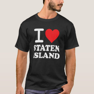 Camiseta Amo a Staten Island Red Heart Meme Gracioso