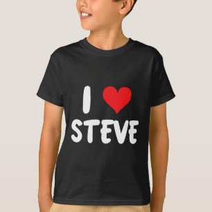 Camiseta Amo a Steve - Corazón - Nombre