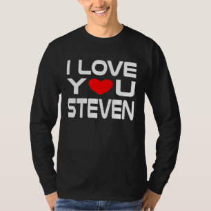 Camiseta Amo a Steven Red Heart para decir Cariño te amo