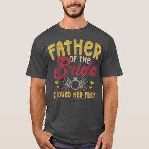 Camiseta Amo A Su Primer Padre De Novia Padre De Br