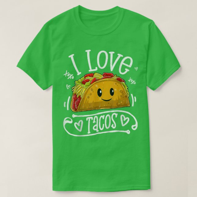Camiseta Amo a Tacos Cinco De Mayo Taco  (Diseño del anverso)
