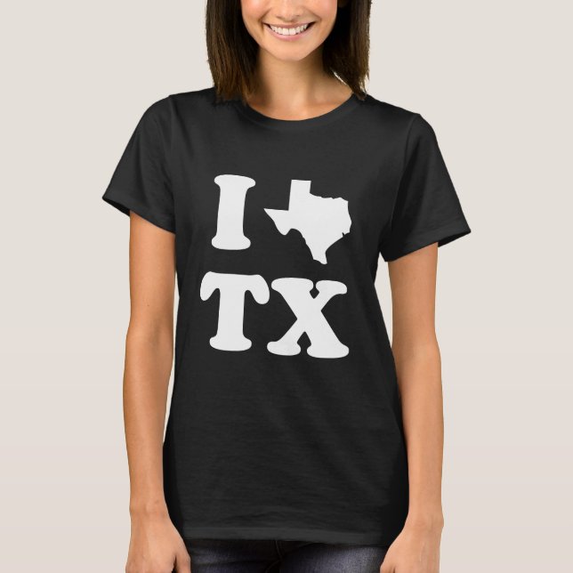 Camiseta Amo a Texas divertido (Anverso)