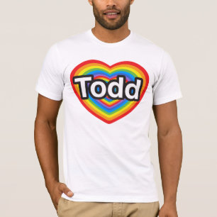 Camiseta Amo a Todd. Te amo Todd. Corazón