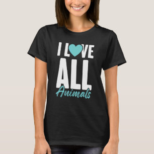 Camiseta Amo a todos los animales  Rescate de animales  Der