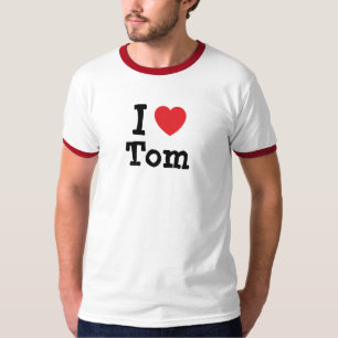 Camiseta Amo a Tom personalizado corazón personalizado