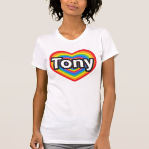Camiseta Amo a Tony. Te amo, Tony. Corazón