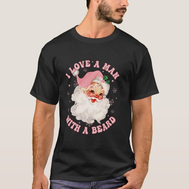 Camiseta Amo a un hombre con barba gracioso Santa Rosa V (Anverso)