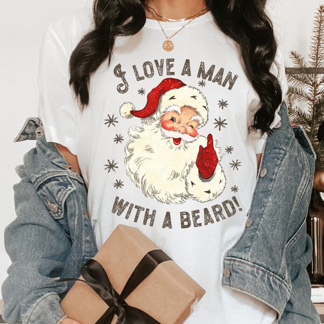 Camiseta Amo a un hombre con una barba de Navidades de Sant (Subido por el creador)