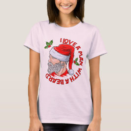 Camiseta Amo A Un Hombre Con Una Barba De Papá Noel