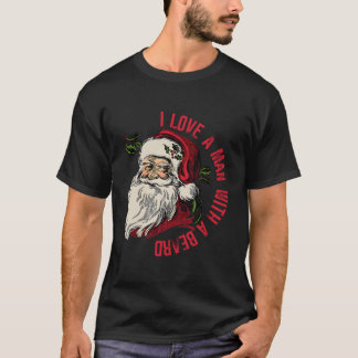 Camiseta Amo A Un Hombre Con Una Barba Retro Vintage Santa