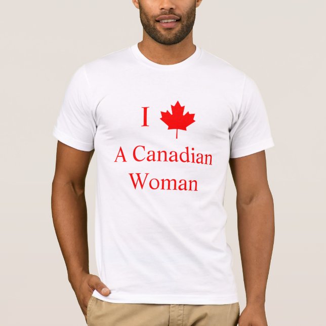 Camiseta Amo A Una Mujer Canadiense (Anverso)