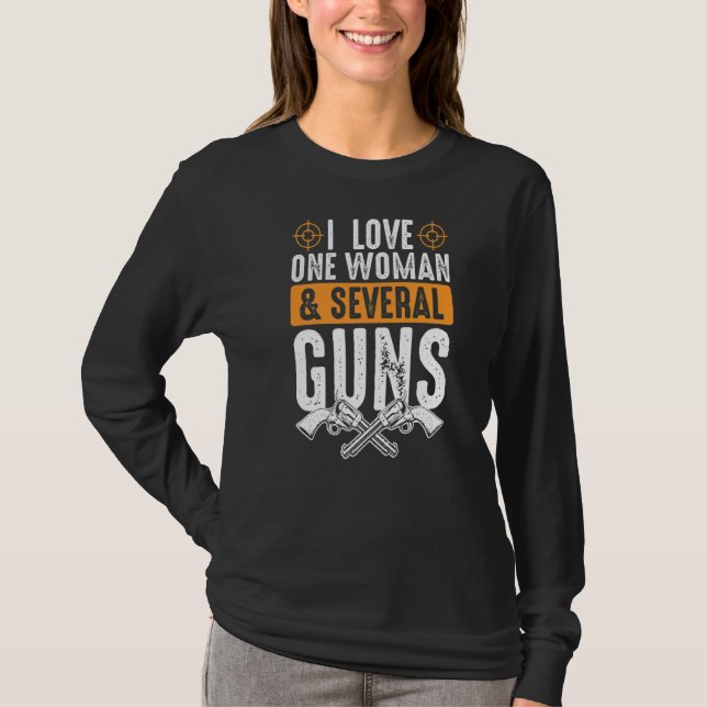 Camiseta Amo A Una Mujer Y Varias Armas Segunda Enmienda G (Anverso)