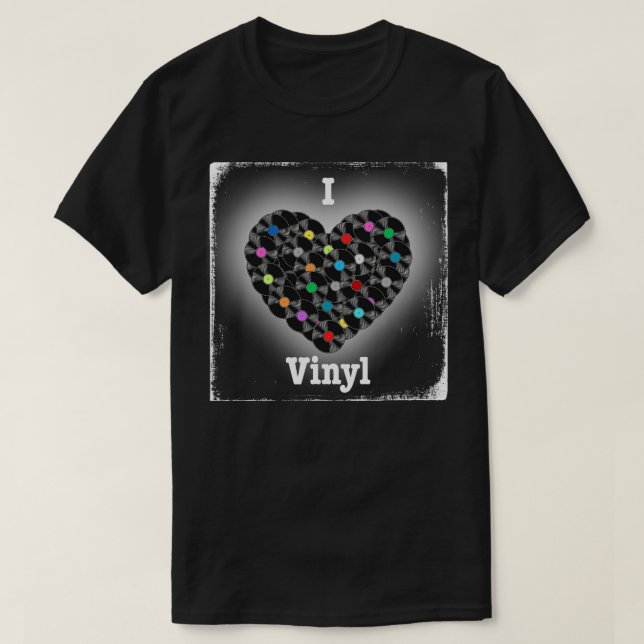 Camiseta Amo a Vinyl (Diseño del anverso)