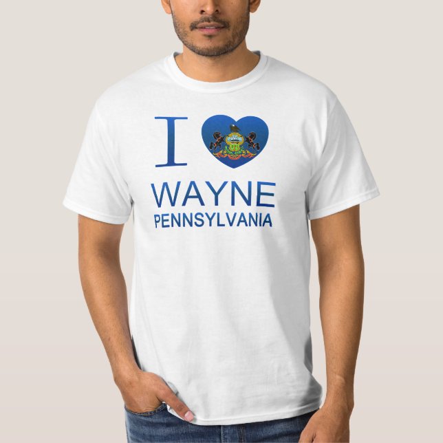 Camiseta Amo a Wayne, PA (Anverso)