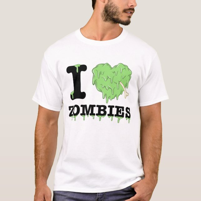 Camiseta Amo a zombis (Anverso)