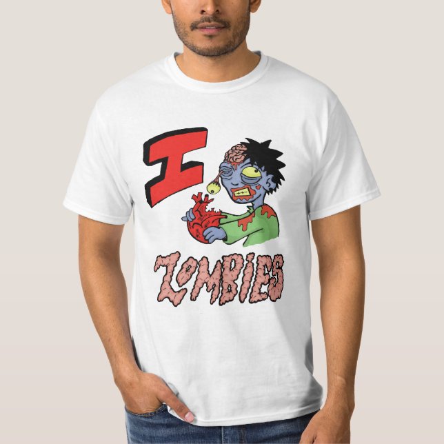 Camiseta Amo a zombis (Anverso)