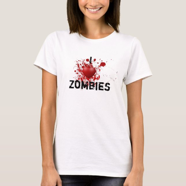 Camiseta Amo a zombis (Anverso)