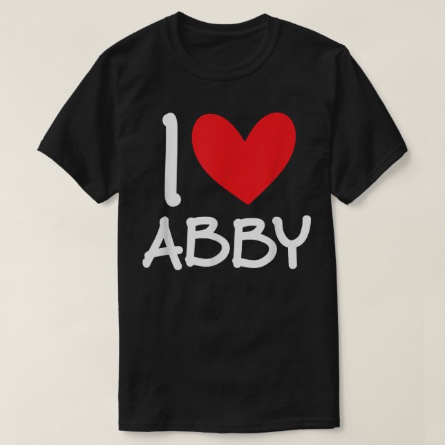 Camiseta Amo Abby Nombre Chica Personalizada Mujer BFF Frie (Diseño del anverso)