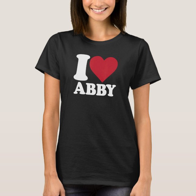 Camiseta Amo Abby - Yo corazón Abby (Anverso)