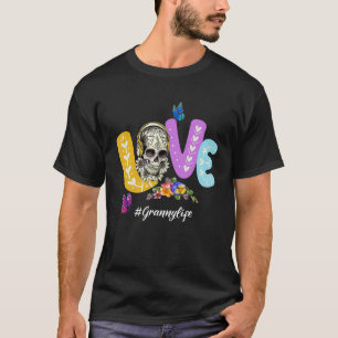 Camiseta Amo Abuela Vida Cráneo Granja Matanza Grupo Famili