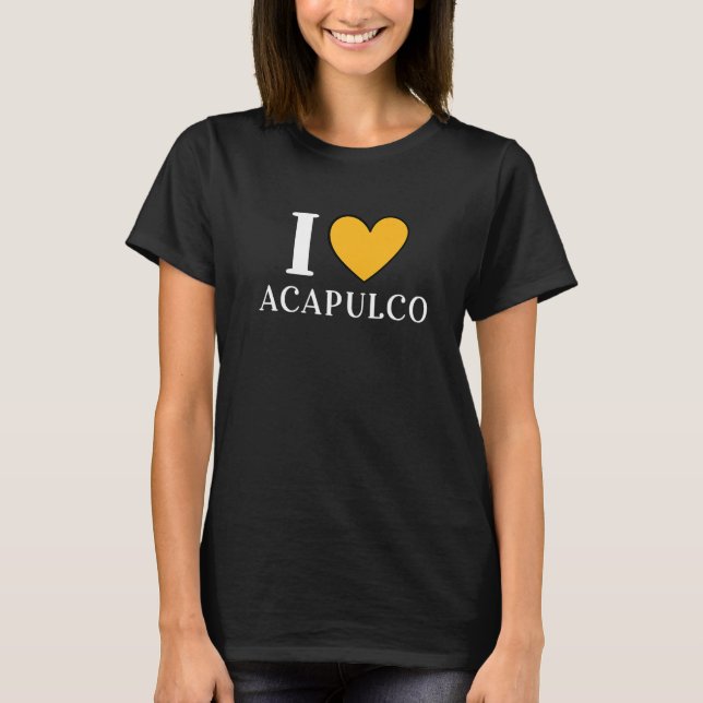 Camiseta Amo Acapulco México Vacaciones 7 (Anverso)