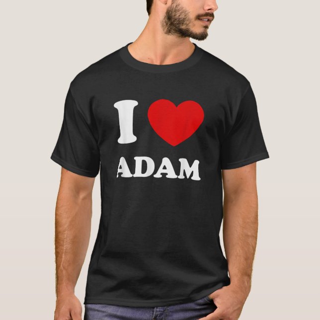 Camiseta Amo Adam I Heart Adam Funny First Name Adam (Anverso)