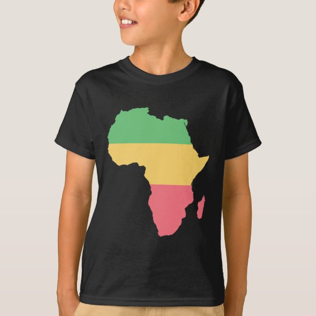 Camiseta Amo África, un continente de color rosta (Anverso)