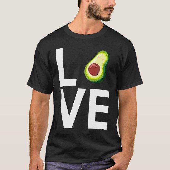 Camiseta Amo Aguacate Aguacate Vegan (Anverso)