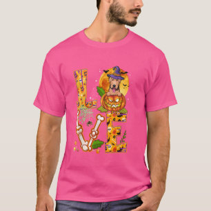Camiseta Amo Airedale Terrier Calabaza de Brujas Scary Hall