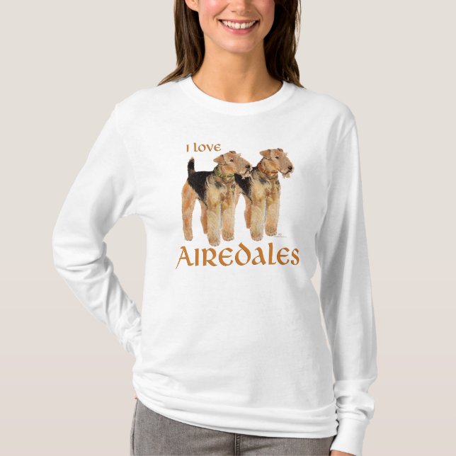Camiseta Amo Airedales (Anverso)