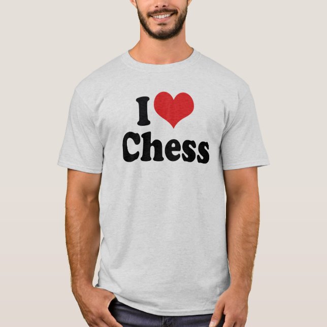Camiseta Amo Ajedrez del Corazón (Anverso)