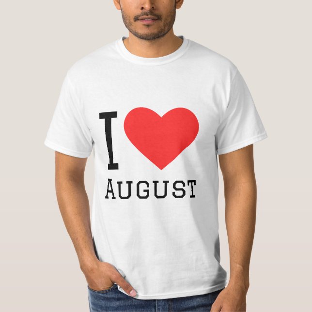 Camiseta Amo al august square pegatina (Anverso)