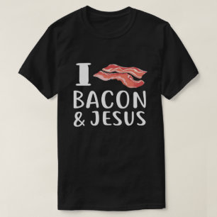 Camiseta Amo al Bacon Jesús por el amor cristiano por la co