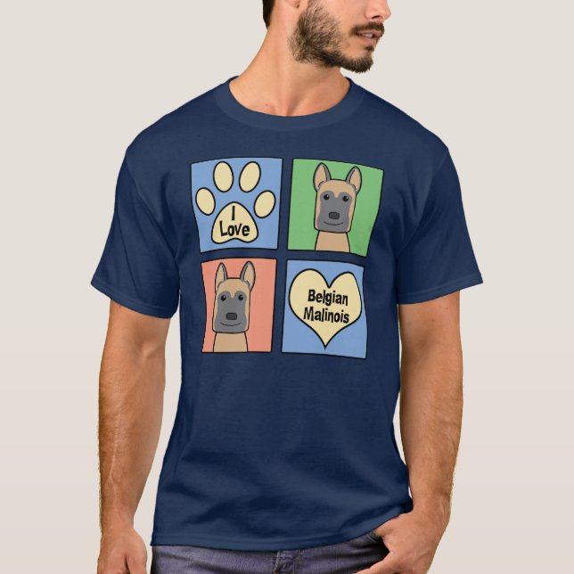 Camiseta Amo al belga Malinois (Anverso)