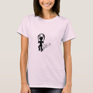Camiseta Amo al chica de la silueta de la cuerda de salto