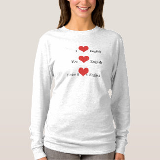 Camiseta Amo al estudiante del profesor del ESL de la