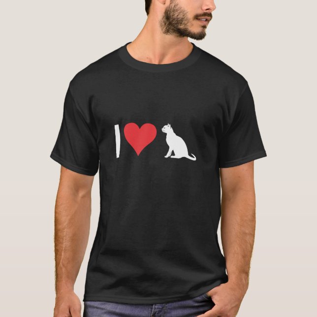 Camiseta Amo al gato (Anverso)