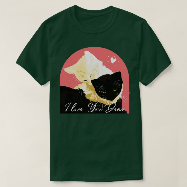 Camiseta Amo al gato 10 (Diseño del anverso)