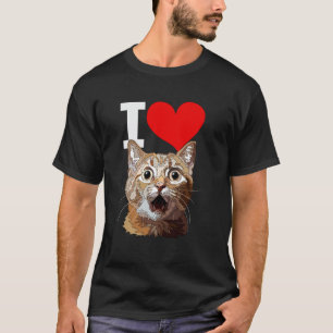 Camiseta Amo al gato jengibre maullar gatito maullar mamá p