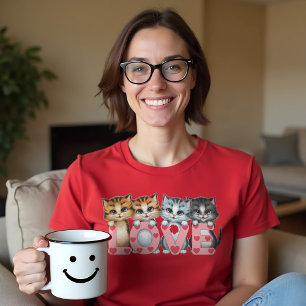 Camiseta Amo al gato lindo Unisex Softstyle