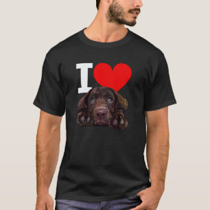 Camiseta Amo al Labrador Chocolate Marrón Retriever Amor