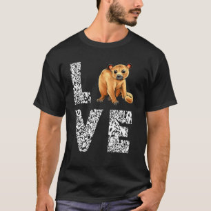 Camiseta Amo al leopardo Kinkajou Night Walker Kinkajou Hon