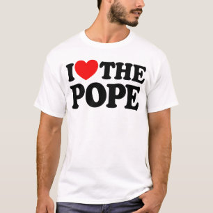 Camiseta Amo Al Papa Católico Del Corazón Rojo