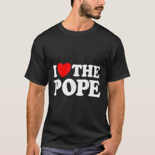 Camiseta Amo Al Papa Católico Del Corazón Rojo