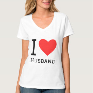 Camiseta Amo al pegatina cuadrado del marido
