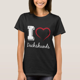 Camiseta Amo al perro de Dachshunds