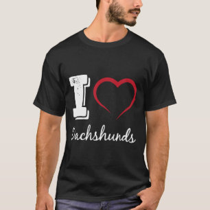 Camiseta Amo al perro de Dachshunds